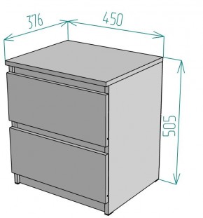 Комод Malta light K127 (тумба прикроватная) в Асбесте - asbest.mebel24.online | фото 2