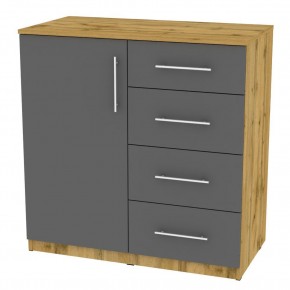 Комод "Калисто (K17)" ручка рейлинг (ДВ-Графит) в Асбесте - asbest.mebel24.online | фото