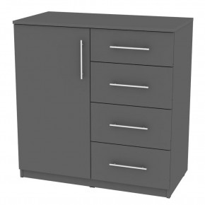 Комод "Калисто (K17)" ручка рейлинг (Графит) в Асбесте - asbest.mebel24.online | фото