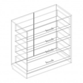 Комод с 4 ящиками "Милана" в Асбесте - asbest.mebel24.online | фото 3
