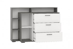 Комод с дверкой и тремя ящиками (графит/белый) в Асбесте - asbest.mebel24.online | фото 2
