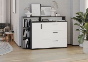 Комод с дверкой и тремя ящиками (графит/белый) в Асбесте - asbest.mebel24.online | фото 3