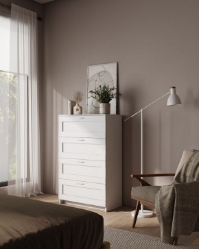 Комод СИРИУС с четырьмя ящиками, цвет белый в Асбесте - asbest.mebel24.online | фото