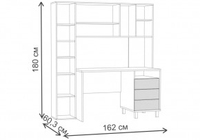 Компьютерный стол Комфорт 12.95 N дуб сонома /  темно-серый в Асбесте - asbest.mebel24.online | фото