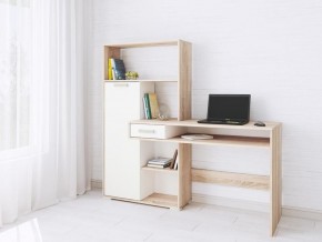 Компьютерный стол Квартет-8 дуб сонома/белый в Асбесте - asbest.mebel24.online | фото