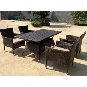 Комплект мебели из иск. ротанга AM-196B/T196 Brown 4Pcs (4+1) в Асбесте - asbest.mebel24.online | фото 3