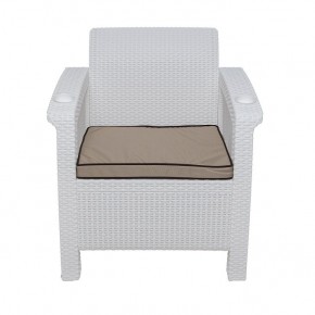 Комплект уличной мебели Yalta Premium Terrace Set (Ялта) белый (+подушки под спину) в Асбесте - asbest.mebel24.online | фото 6