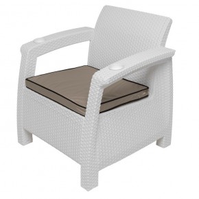 Комплект уличной мебели Yalta Premium Terrace Set (Ялта) белый (+подушки под спину) в Асбесте - asbest.mebel24.online | фото 7