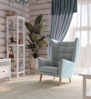Кресло для отдыха Саари мятно-серое, ткань рогожка в Асбесте - asbest.mebel24.online | фото 4