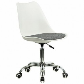 Кресло стул BRABIX "Eames MG-310 CH", хром, пластик белый, ткань серая, 532924 в Асбесте - asbest.mebel24.online | фото 2