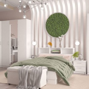 Кровать 1400 Париж с настилом (Белый тиснение) в Асбесте - asbest.mebel24.online | фото 3