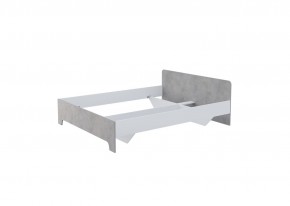Кровать 1,6 VICTOR (Белый-Бетон) (*без основания) в Асбесте - asbest.mebel24.online | фото