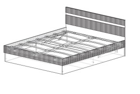 ОЛИВИЯ Кровать 1600 с основанием и ПМ в Асбесте - asbest.mebel24.online | фото 4