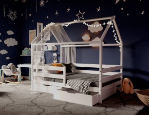 Кровать-домик 80*160 Белый в Асбесте - asbest.mebel24.online | фото