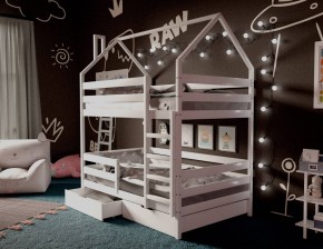 Кровать-домик двухъярусная 80*190 Белый в Асбесте - asbest.mebel24.online | фото