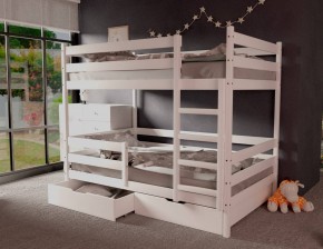 Кровать двухъярусная без крыши 80*160 Белый в Асбесте - asbest.mebel24.online | фото