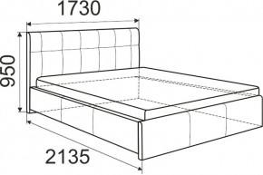 Кровать Изабелла с латами Newtone cacao 1400x2000 в Асбесте - asbest.mebel24.online | фото 6