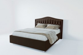 Кровать Калининград с ПМ 1400 (экокожа коричневая) в Асбесте - asbest.mebel24.online | фото 2