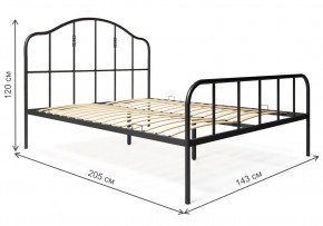 Кровать Милена 140х200 черная в Асбесте - asbest.mebel24.online | фото