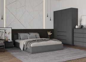 Кровать МОРИ КРМ 1600.1 с настилом (Графит) в Асбесте - asbest.mebel24.online | фото 3