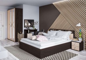Кровать Ненси-2 1.6 Настил из ЛДСП венге/дуб молочный в Асбесте - asbest.mebel24.online | фото 2
