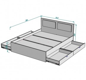 Кровать Ольга L34 (1600) 4 ящика в Асбесте - asbest.mebel24.online | фото 2