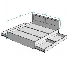 Кровать Ольга L36 (1800) 4 ящика в Асбесте - asbest.mebel24.online | фото 2