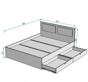 Кровать Ольга L39 (1600) 2 ящика в Асбесте - asbest.mebel24.online | фото 2