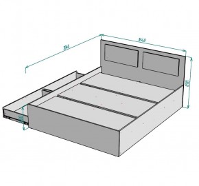 Кровать Ольга L40 (1600) 2 ящика в Асбесте - asbest.mebel24.online | фото 2