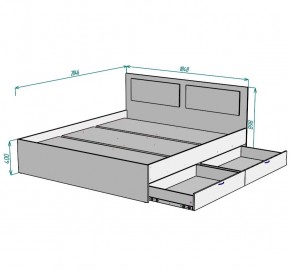 Кровать Ольга L43 (1800) 2 ящика в Асбесте - asbest.mebel24.online | фото 2