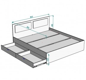 Кровать Ольга L44 (1800) 2 ящика в Асбесте - asbest.mebel24.online | фото 2