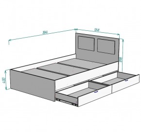 Кровать Ольга L45 (1200) 2 ящика в Асбесте - asbest.mebel24.online | фото 2