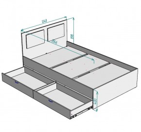 Кровать Ольга L46 (1200) 2 ящика в Асбесте - asbest.mebel24.online | фото 2