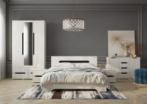 Кровать Вега 1,4 + основание (Крафт белый - Венге) в Асбесте - asbest.mebel24.online | фото 3