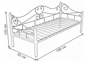 Кровать Венеция 90х190 белый муар в Асбесте - asbest.mebel24.online | фото 2