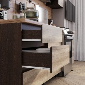 Кухня Энигма 1.6 м (венге/дуб каньон) в Асбесте - asbest.mebel24.online | фото 2