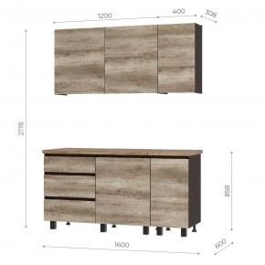 Кухня Энигма 1.6 м (венге/дуб каньон) в Асбесте - asbest.mebel24.online | фото 5