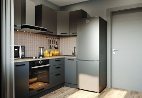 Кухня угловая Антрацит 2200х1000 (Стол. 38мм) в Асбесте - asbest.mebel24.online | фото 1