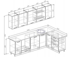 Кухня угловая Антрацит 2600х1600 (Стол. 38мм) в Асбесте - asbest.mebel24.online | фото 2