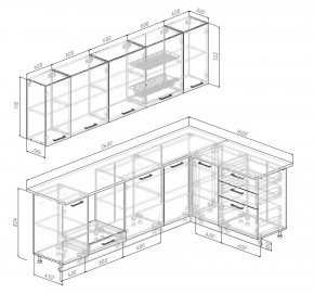 Кухня угловая Трансильвания 2600х1600 мм (Стол. 38 мм) в Асбесте - asbest.mebel24.online | фото 2