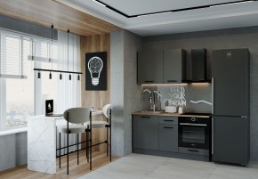 Кухонный гарнитур Антрацит 1600 (Стол. 38мм) в Асбесте - asbest.mebel24.online | фото