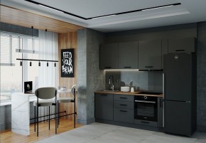 Кухонный гарнитур Антрацит 2550 (Стол. 38мм) в Асбесте - asbest.mebel24.online | фото