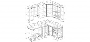 Кухонный гарнитур Белый Глянец 2200*1600 h950 (Стол. 38мм) в Асбесте - asbest.mebel24.online | фото 2