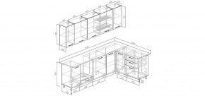 Кухонный гарнитур Белый Глянец 2600*1600 (Стол. 38мм) в Асбесте - asbest.mebel24.online | фото 2