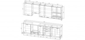 Кухонный гарнитур Белый Глянец 3000 h950 (Стол. 38мм) в Асбесте - asbest.mebel24.online | фото 2