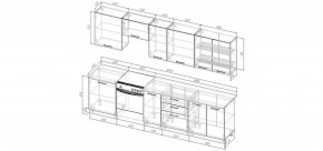 Кухонный гарнитур Белый Глянец 3000 (Стол. 38мм) в Асбесте - asbest.mebel24.online | фото 2