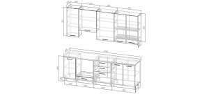 Кухонный гарнитур Каппучино 2400 h950 (Стол. 26мм) в Асбесте - asbest.mebel24.online | фото 2