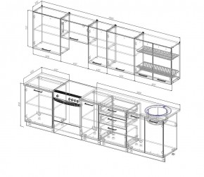 Кухонный гарнитур Капри 3000 (Стол. 38мм) в Асбесте - asbest.mebel24.online | фото 2