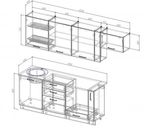 Кухонный гарнитур Муссон 2550 (Стол. 26мм) в Асбесте - asbest.mebel24.online | фото 2