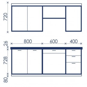 Кухонный гарнитур Ольвия-6 (1.8м) в Асбесте - asbest.mebel24.online | фото 4